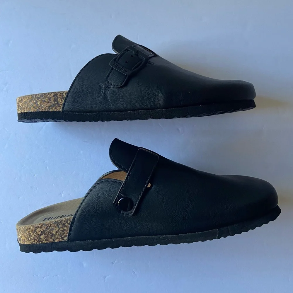 Hurley Black Kids Clogs Slippers Size 2